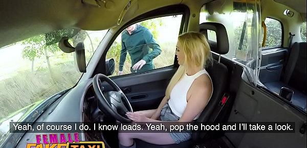  Female Fake Taxi First taxi creampie for busty blonde MILF Amber Jayne